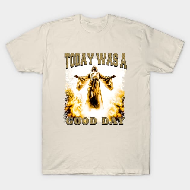 A Good Day - Easter Design - Unisex Multicolor Cotton T-Shirt T-Shirt by Madison Market